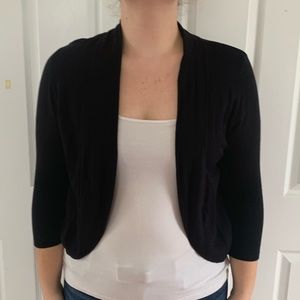 Cropped Black Cardigan